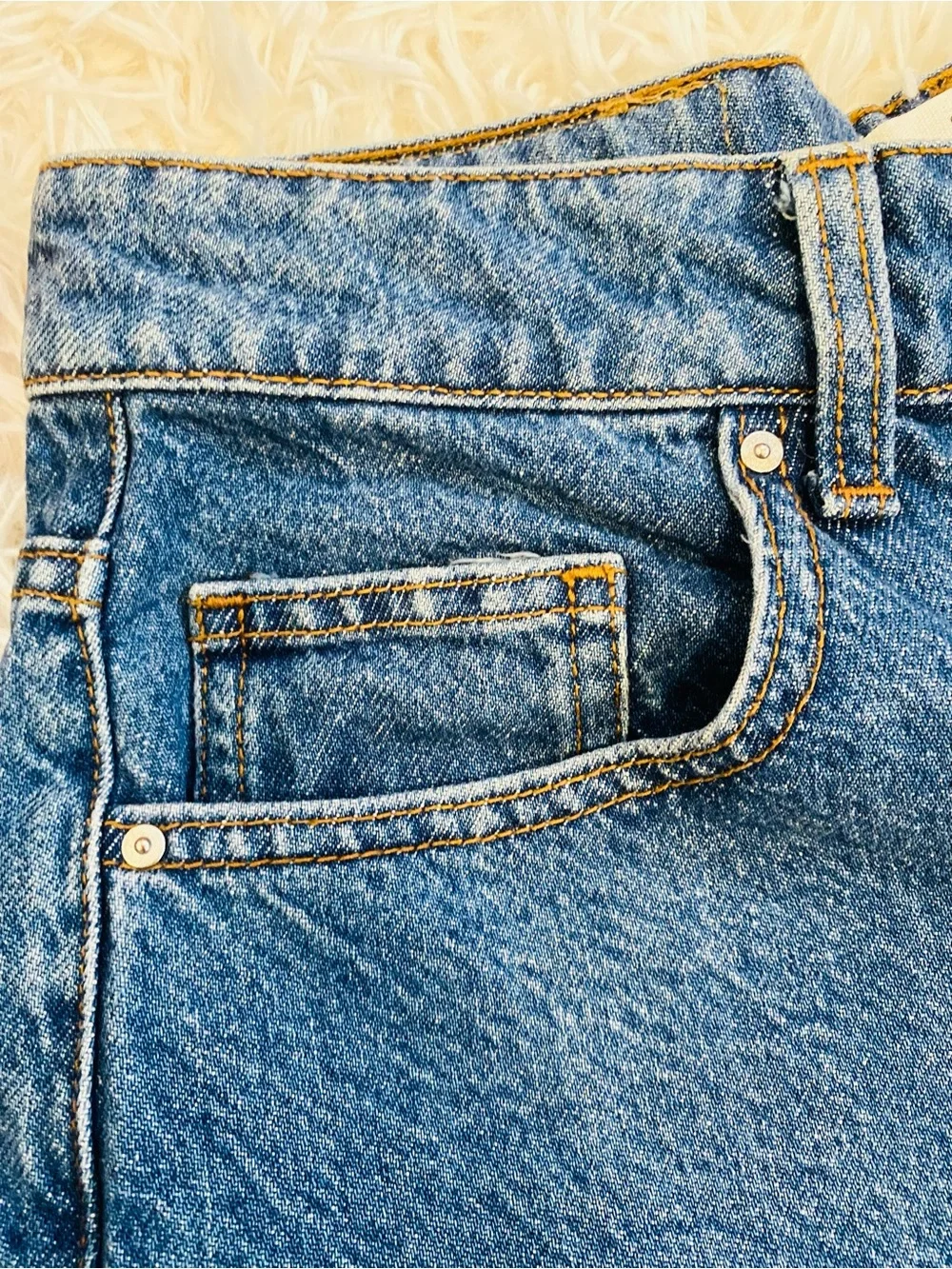Cotton On Super Baggy Denim Jorts Blue High Rise 100% Cotton Shorts US 6